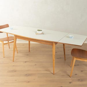 Mesa de comedor extensible de los años 50, vintage