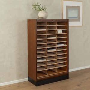 Années 50, armoire à volets roulants, classeur, vintage