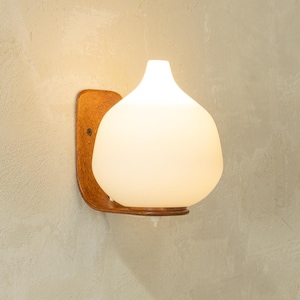 60er Holz Wandlampe, Uno & Östen Kristiansson, skandinavisch, Vintage