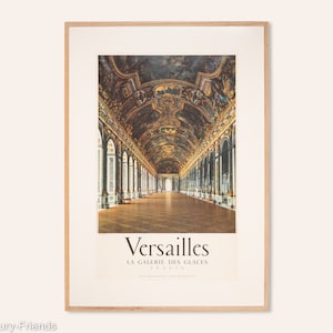 Versailles - La Galerie des Glaces, Travel Poster, 87 x 123 cm, Original Travel Poster, Vintage Artwork, Mirror Hall, 1960s, Draeger Artwork