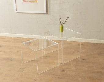 60er , Nesting tables, Beistelltisch, Transparent, Vintage