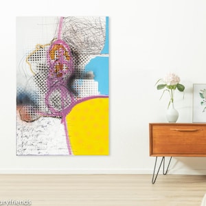 Was geht?, Mixed Media on Canvas, 60 x 90 cm, Original Oil Painting, Abstract Art, Modern, Surreal, Street Art, Graffitti, colorful