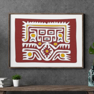 Aztec God Print: Mexican Folk Art, Tribal Poster for Meditation (Digital Download A0/JPGs)