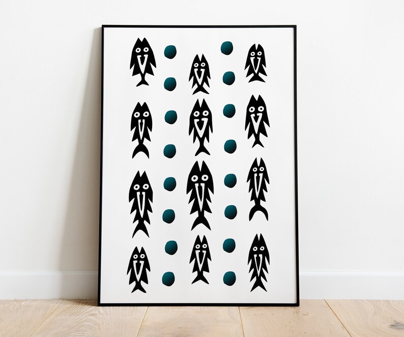 Fishes Large Printable Peruvian Art Print