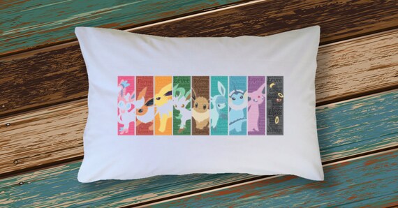 Evoli Taie Doreiller Pokemon Decoration Extra Doux Et Mignon Etsy