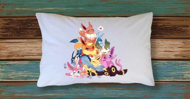 Sheets & Pillowcases Bedding EEVEE Pokemon PillowCase Decoration Extra Soft & Cute Decor Bedding