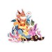 EEVEE Evolutions Vinyl Sticker with White Background Kiss-Cut Stickers in 3 sizes 2'x2', 4'x4', or 6'x6' 