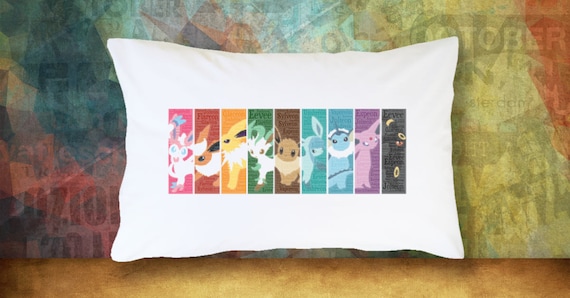 Evoli Taie Doreiller Pokemon Decoration Extra Doux Et Mignon Etsy