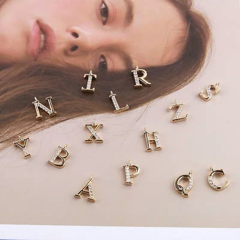 Alphabet Charms Alphabet Letter Pendants Letter Charms Etsy