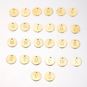 Letter charm, Stainless Steel Letter Pendant, letter charm pendant for jewelry making, Tarnish resistant letter charm