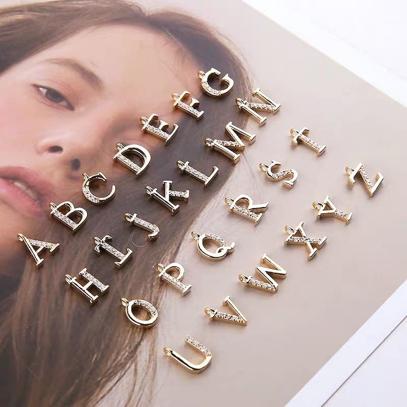 Alphabet Charms Alphabet Letter Pendants Letter Charms Etsy