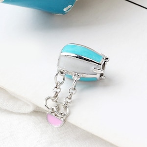 Enameled airship charm for bracelet making, Blimp Charm, Travel charm,  Airship charm for bracelet, bracelet Blimp charm