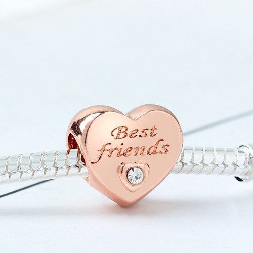 Rose Gold Best Friend Charm Rose Gold 