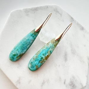 Natural beach themed earrings, Natural Stone Pendant earrings ,  Natural gemstone earrings,  Stone Earrings, natural sea sediment earrings