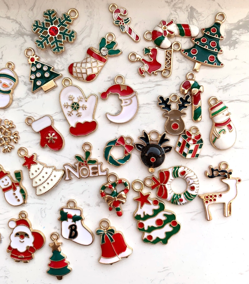 Bulk Christmas Charm Set Bulk Variety Christmas Theme Etsy
