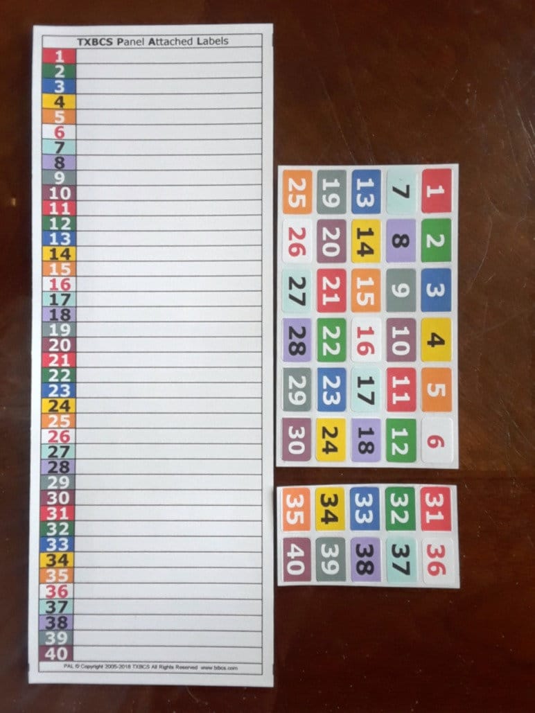 Circuit Breaker Panel Color-Coded 22 Position Adhesive Label Set Throughout Breaker Box Label Template