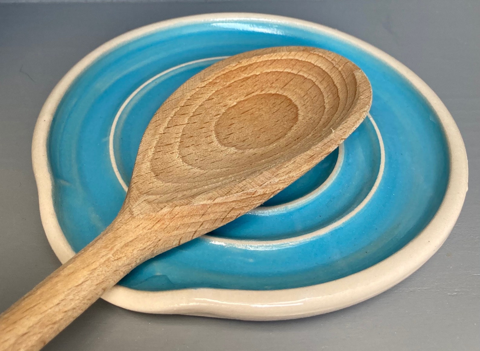 Descansa la cuchara de cerámica turquesa | Etsy