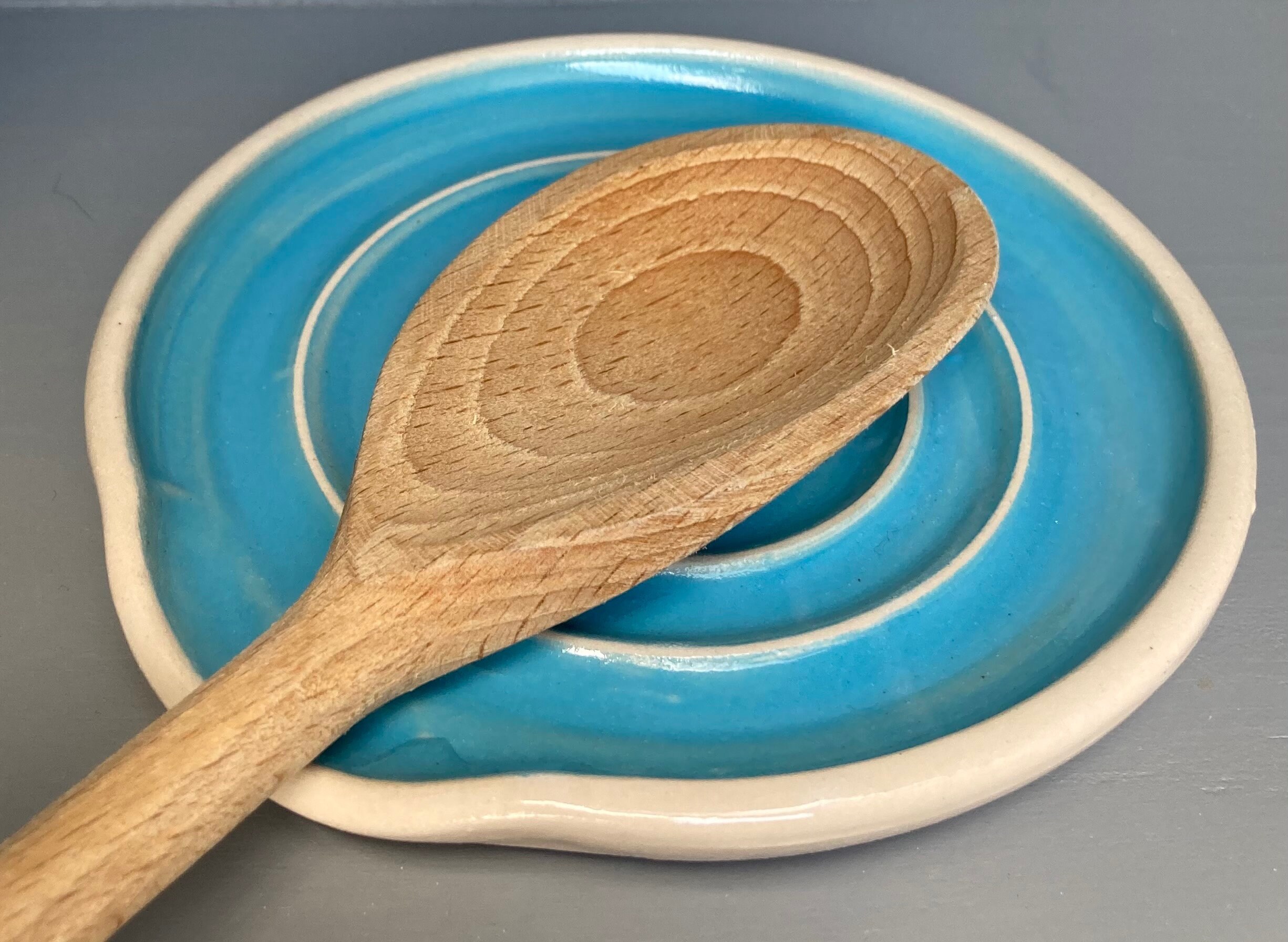 Descansa la cuchara de cerámica turquesa | Etsy