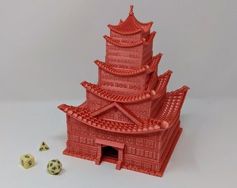 Dice Tower - Pagoda Dice Tower - Oriental Dice Tower - DnD Gift - DND Dice Roller - Daggerheart Dice Tower - Dungeon Master Gift