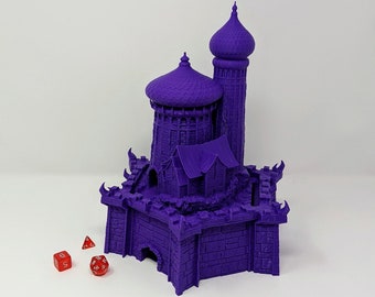 Wieża do kości - Wieża do kości zamkowych - Wieża do kości fantasy - Prezent DnD - Rzut kośćmi DND - Wieża do kości Daggerheart - Prezent Mistrza Podziemi