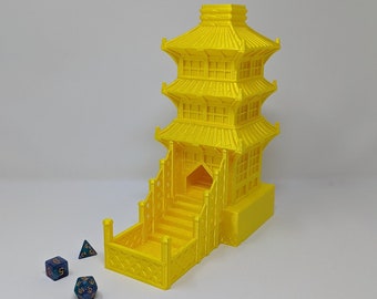 Dice Tower - Oriental Dice Tower - DnD Gift -DnD Dice Tower -DND Dice Roller - Daggerheart Dice Tower - Dungeon Master Gift