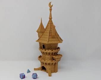 Torre de dados - Torre de dados de mago - Regalo de DnD - Torre de dados de DnD - Tirador de dados de DND - Torre de dados de corazón de daga - Regalo de Dungeon Master