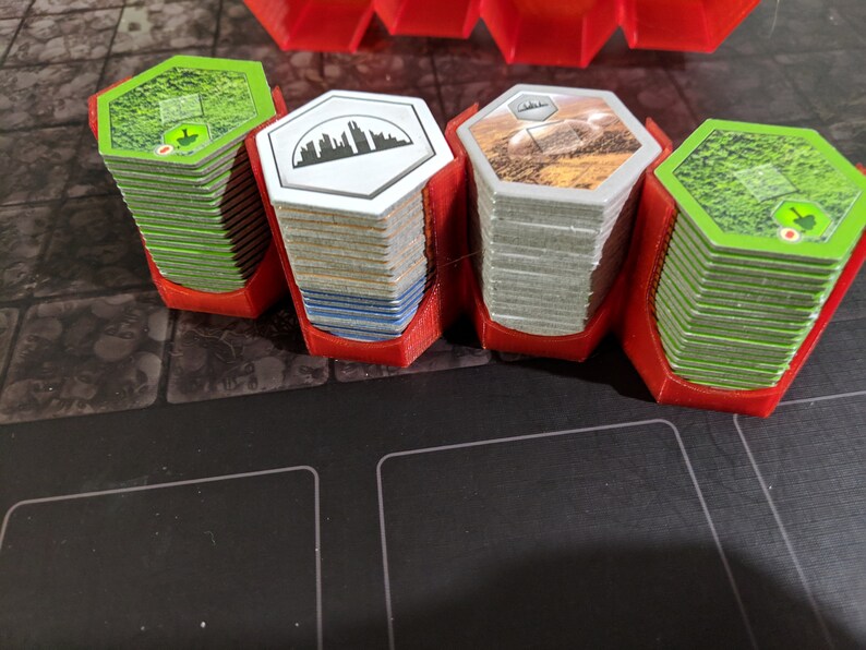 Terraforming Mars Tile Storage Container With Lid Four Tile Etsy