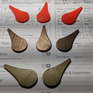 2D Bleeding Tokens for Kingdom Death: Monster