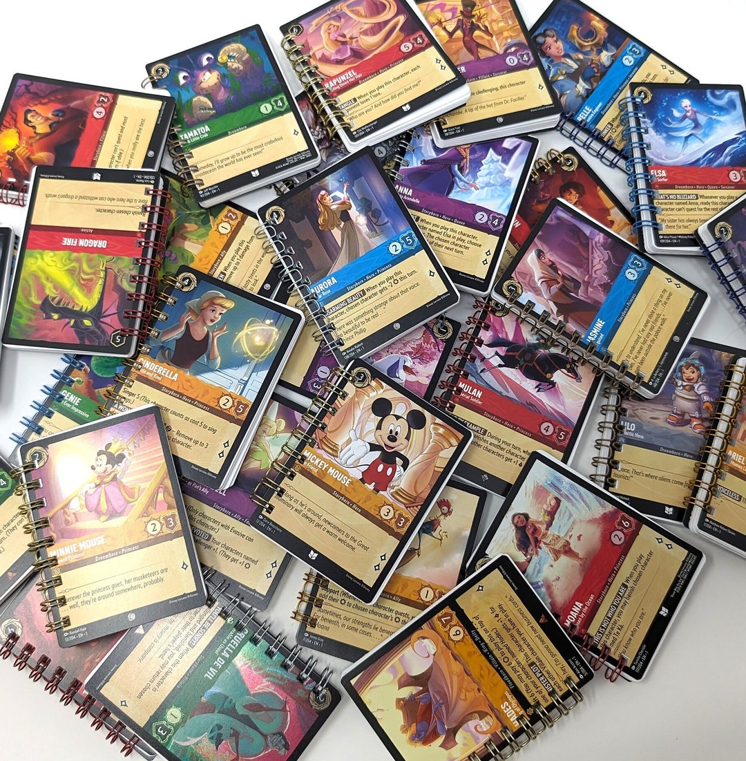 Disney Lorcana Trading Card Notebook Notepad Pocketbook Book Etsy