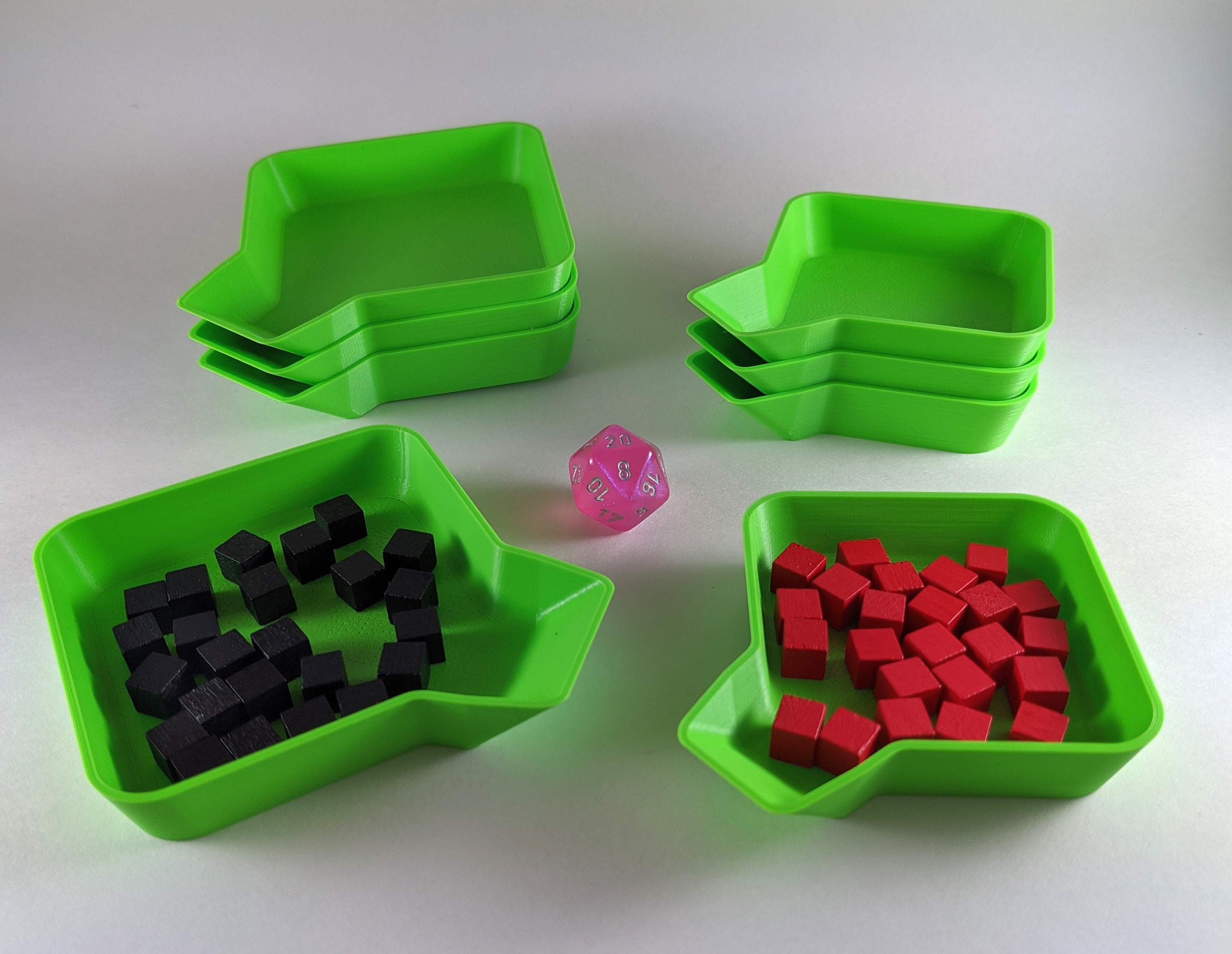 Single Layer STORAGE BOX, Clear Customisable Container, Board Game Token  Tray