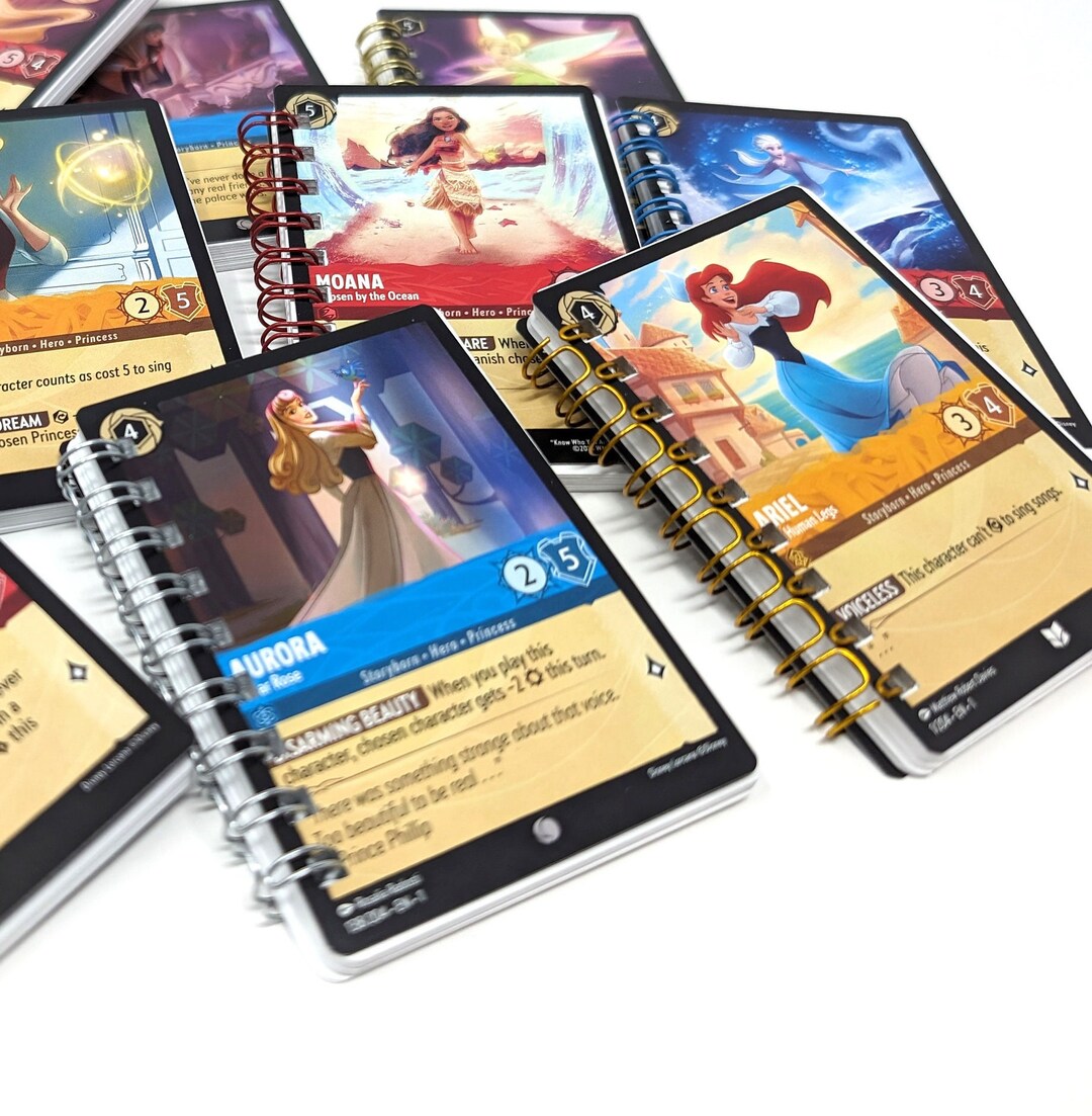 Disney Lorcana Trading Card Notebook Notepad Pocketbook Book Etsy