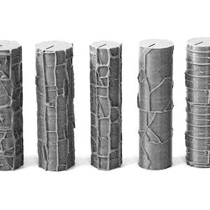 Textured Rollers CollectionClay/ Foams D&D Terrain | 28mm | 32mm | Dungeons and Dragons | DnD | Polymer Clay Pattern | Tabletop RPG | Set 10