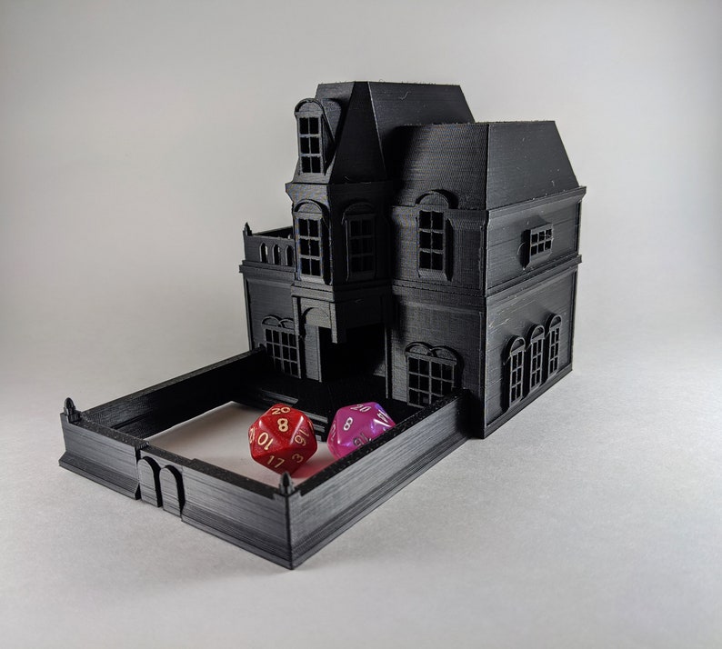 Tärningstorn - Spökhus Tärningstorn - Svek vid Huset på Kullen - DnD Tillbehör - Daggerheart Tärningstorn - Dungeon Master Gåva bild 1