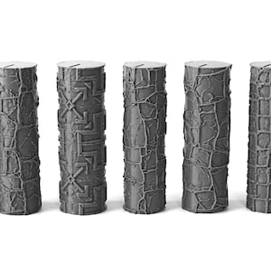 Textured Rollers CollectionClay/ Foams D&D Terrain | 28mm | 32mm | Dungeons and Dragons | DnD | Polymer Clay Pattern | Tabletop RPG | Set 15