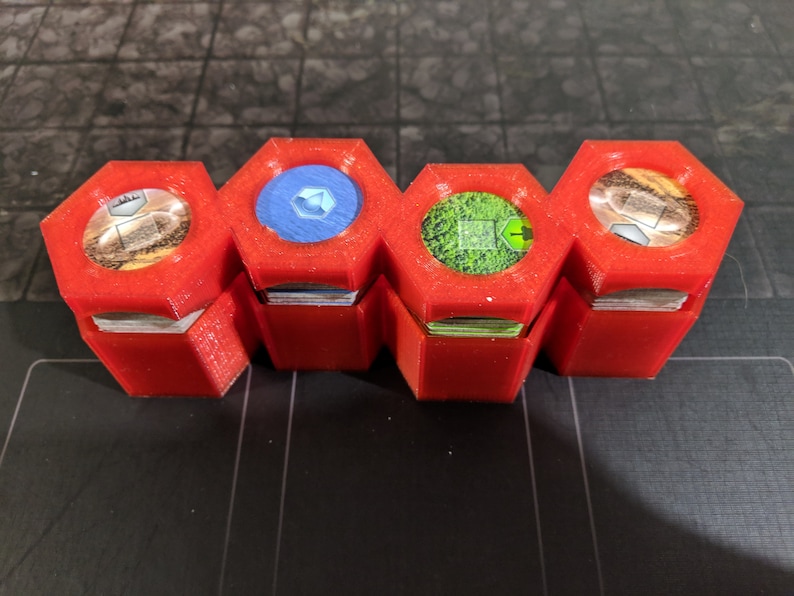 Terraforming Mars Tile Storage Container with Lid Four tile Etsy