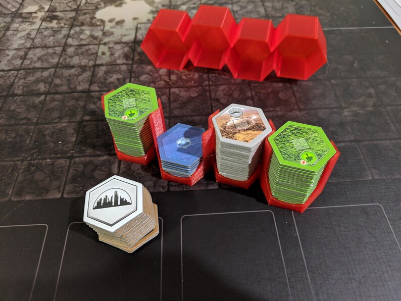 Terraforming Mars Tile Storage Container With Lid Four Tile Etsy