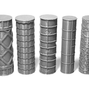 Textured Rollers CollectionClay/ Foams D&D Terrain | 28mm | 32mm | Dungeons and Dragons | DnD | Polymer Clay Pattern | Tabletop RPG | Set 5