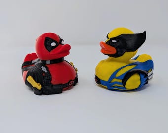 Deadpool and Wolverine Ducks | Deadpool & Wolverine Decoration | Duckpool