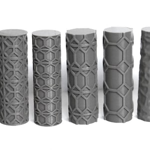 Textured Rollers CollectionClay/ Foams D&D Terrain | 28mm | 32mm | Dungeons and Dragons | DnD | Polymer Clay Pattern | Tabletop RPG | Set 6