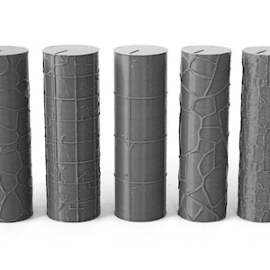 Textured Rollers CollectionClay/ Foams D&D Terrain | 28mm | 32mm | Dungeons and Dragons | DnD | Polymer Clay Pattern | Tabletop RPG | Set 14