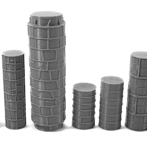 Textured Rollers Collection Clay/ Foams D&D Terrain | 28mm | 32mm | Dungeons and Dragons | DnD | Polymer Clay Pattern | Tabletop RPG | Set 3