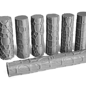 Textured Rollers CollectionClay/ Foams D&D Terrain | 28mm | 32mm | Dungeons and Dragons | DnD | Polymer Clay Pattern | Tabletop RPG | Set 4