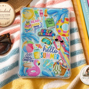 Summer Pool Days Printable Clear Case Kindle Insert | Bookish Poolside Summer Reader | Digital Download
