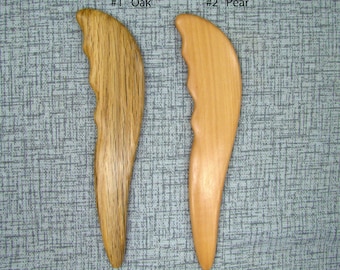 Handmade Wooden Gua Sha Massage Tool with Teeth