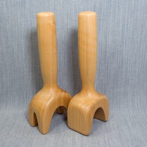 Handmade Hard Maple Tok Sen Massage Tools, Thai Body Therapy Set of 2