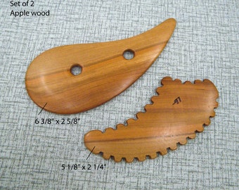 Handmade Apple Wood Gua Sha Massage Tool Set