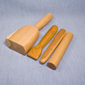 Handgemaakte houten Tok Sen-massagetoolset van 4 inch
