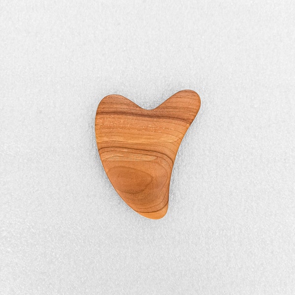 Gua Sha Massage Wooden Scraping Tool, Facial Massage for Lymphatic Drainage for Face, Eyes, Neck and Body, Heart shape