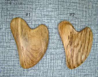Outil de massage en bois Gua Sha, petit grattoir en forme de coeur, massage en bois pour le visage, les yeux, le cou et le corps