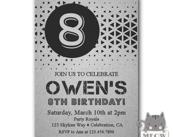 boys 11th birthday invitation 11th birthday party invitations etsy